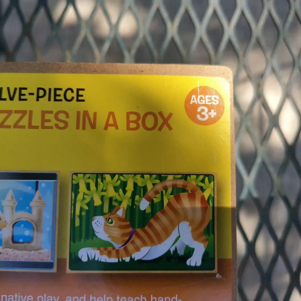 Melissa & Doug Pets 4-In-1 Wooden Jigsaw Puzzle Set 48 Piece With Slide Storage